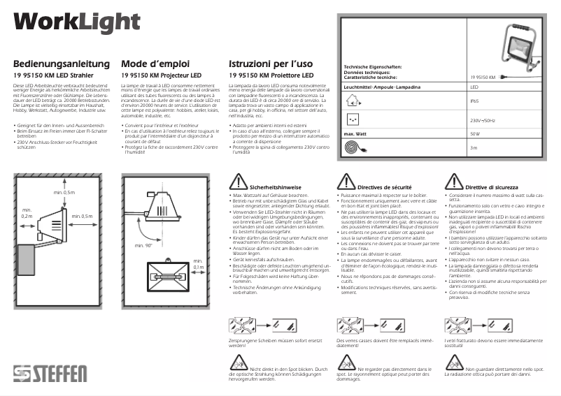 Image de la première page du manuel de l'appareil 19 95150 KM