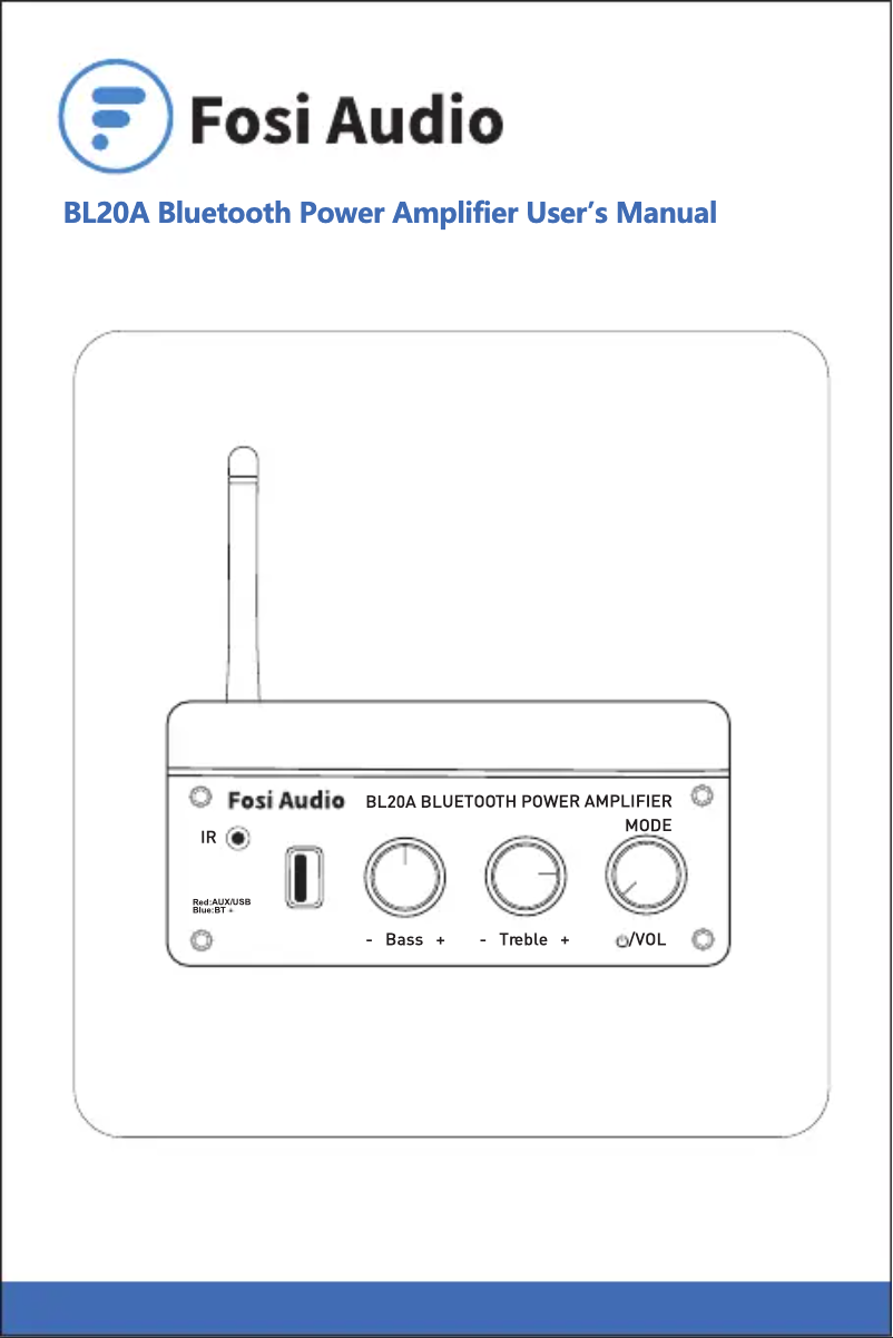 Page n°1 - Manuel utilisateur Fosi Audio BL20A