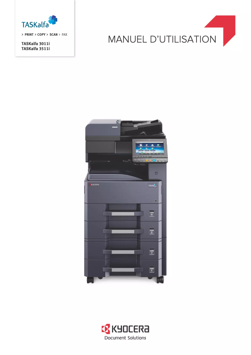 Page n°1 - Manuel utilisateur Kyocera TASKalfa 3511i