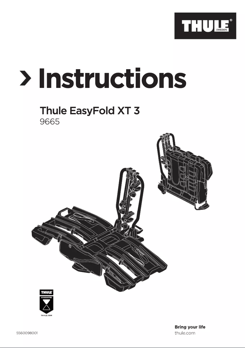 Image de la première page du manuel de l'appareil EasyFold XT F 3
