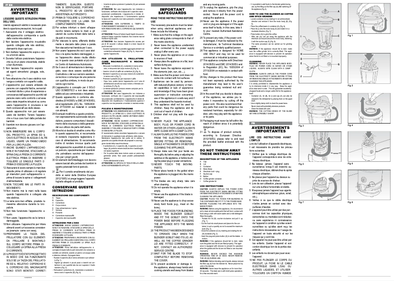 Image de la première page du manuel de l'appareil Blendy 0575