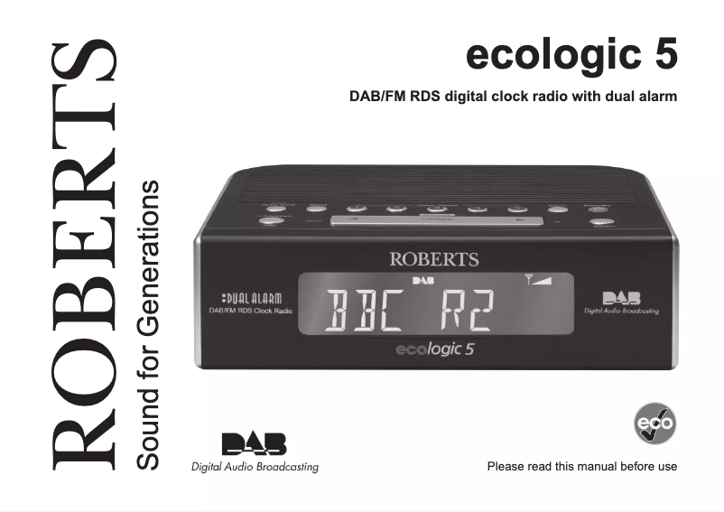 Page n°1 - Manuel utilisateur Roberts Ecologic 5