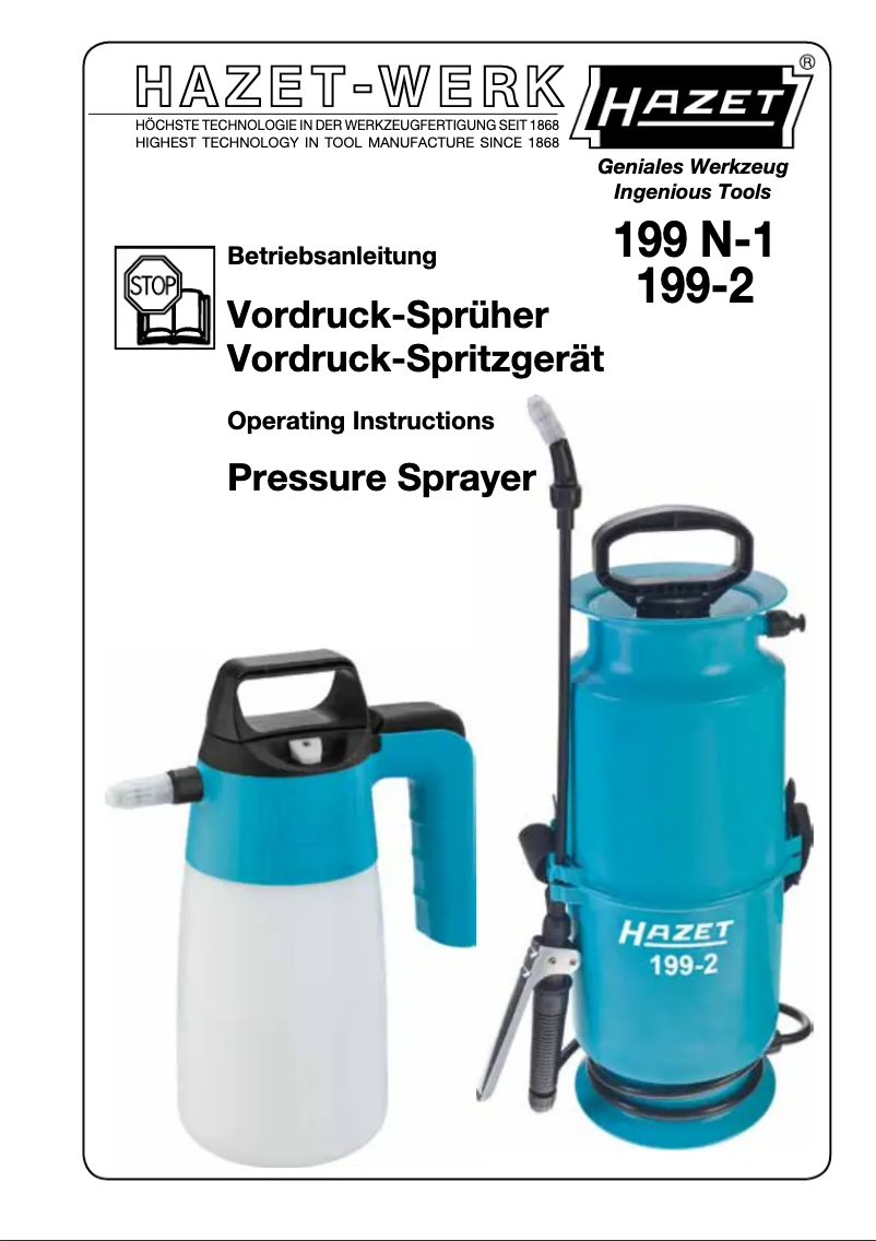 Page n°1 - Manuel utilisateur Hazet 199N-1