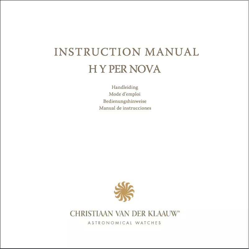 Página 1 del manual Manual de usuario Christiaan van der Klaauw Hypernova CKHN3366