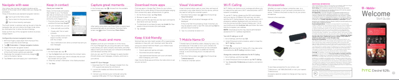 Page 1 de la notice Guide de démarrage rapide HTC Desire 626s