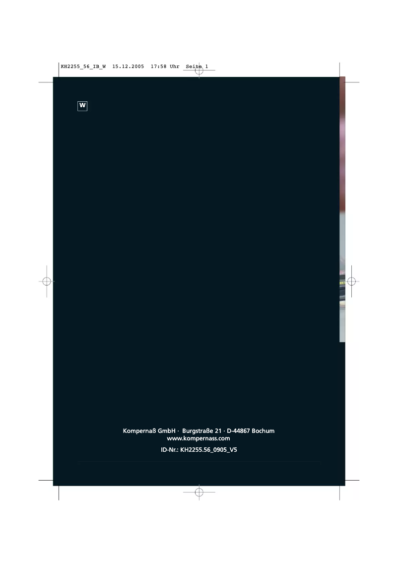 Image de la première page du manuel de l'appareil KH 2255