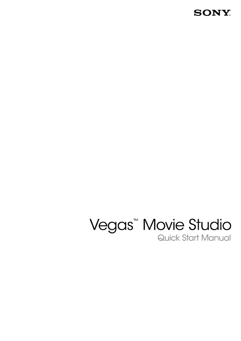 Page n°1 - Manuel utilisateur Sony Vegas Movie Studio 9.0