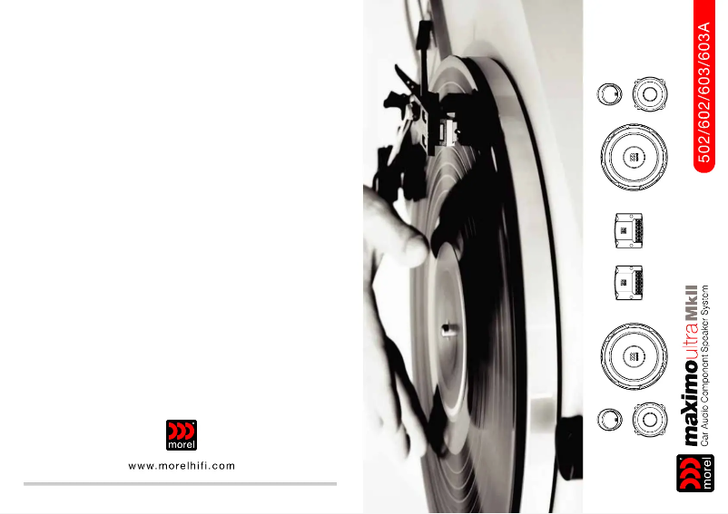 Page 1 de la notice Manuel utilisateur Morel Maximo Ultra 602HE MKII