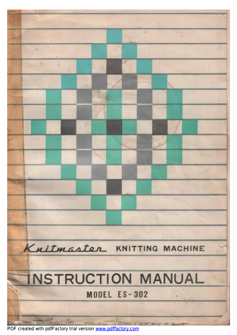 Page 1 de la notice Manuel utilisateur Knitmaster ES-302