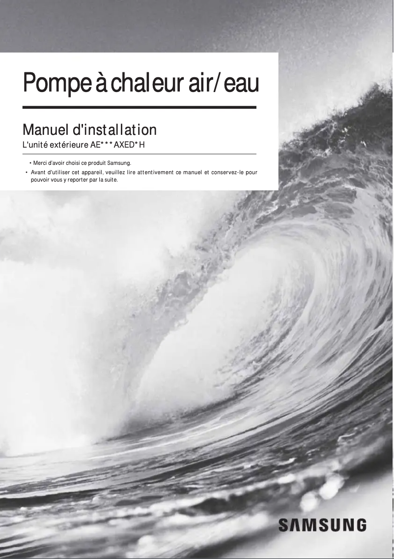Image de la première page du manuel de l'appareil AE160AXEDGH