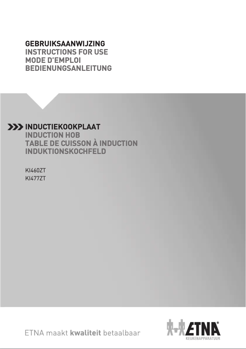 Image de la première page du manuel de l'appareil KI460ZT