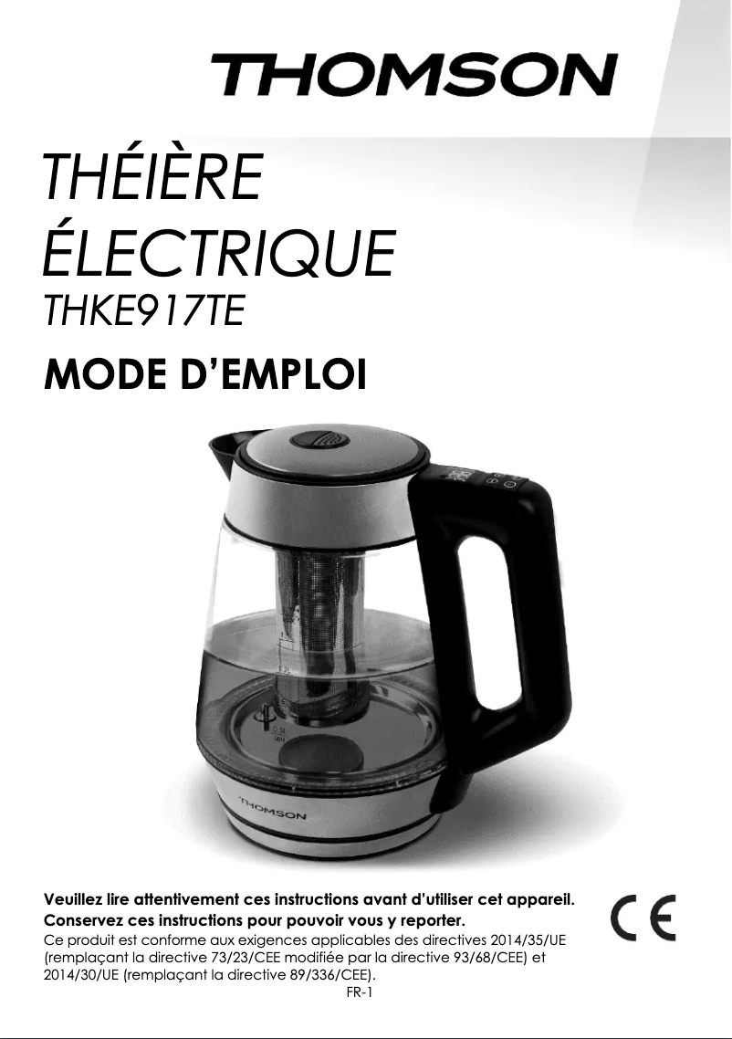 Page n°1 - Manuel utilisateur Thomson THKE917TE