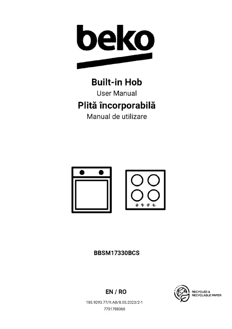 Page 1 de la notice Manuel utilisateur Beko BBSM17330BCS