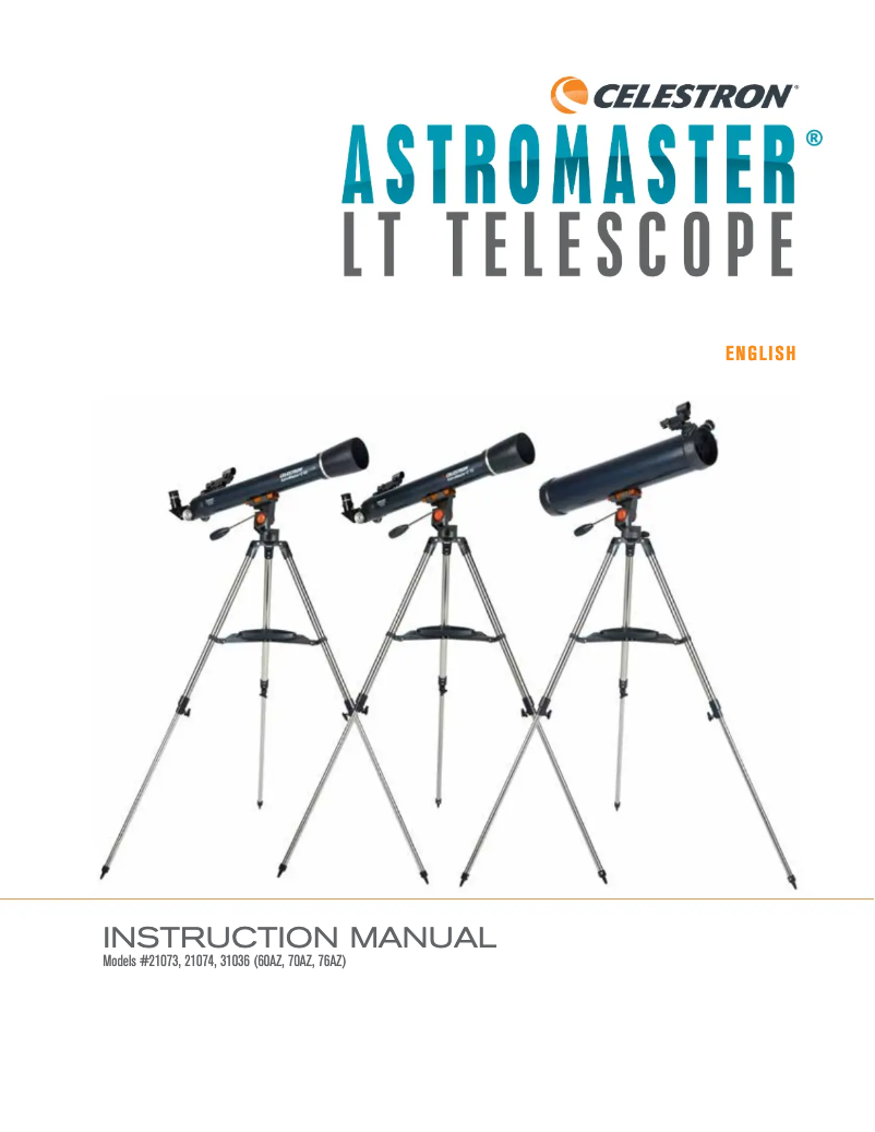 Image de la première page du manuel de l'appareil AstroMaster LT 70AZ