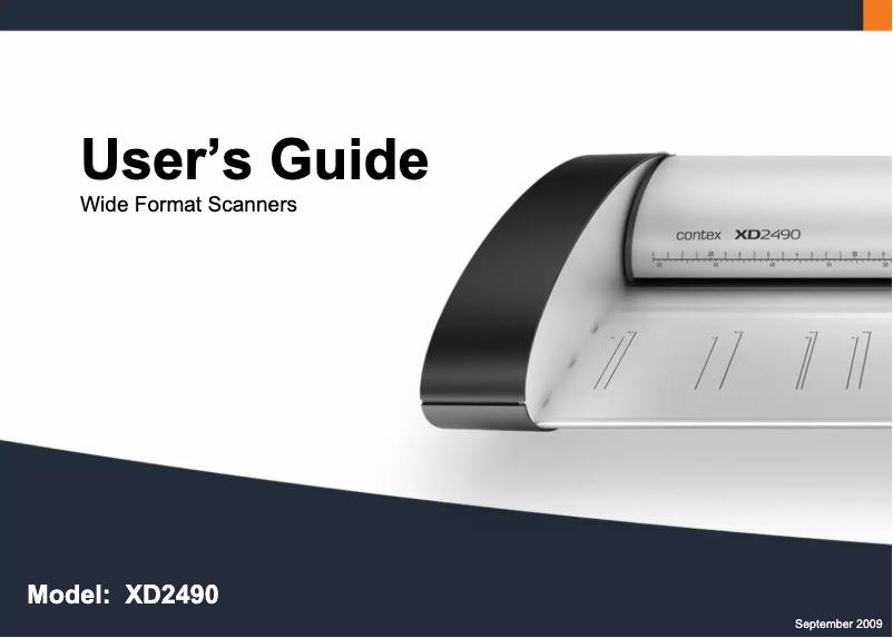 Page n°1 - Manuel utilisateur Contex XD2490