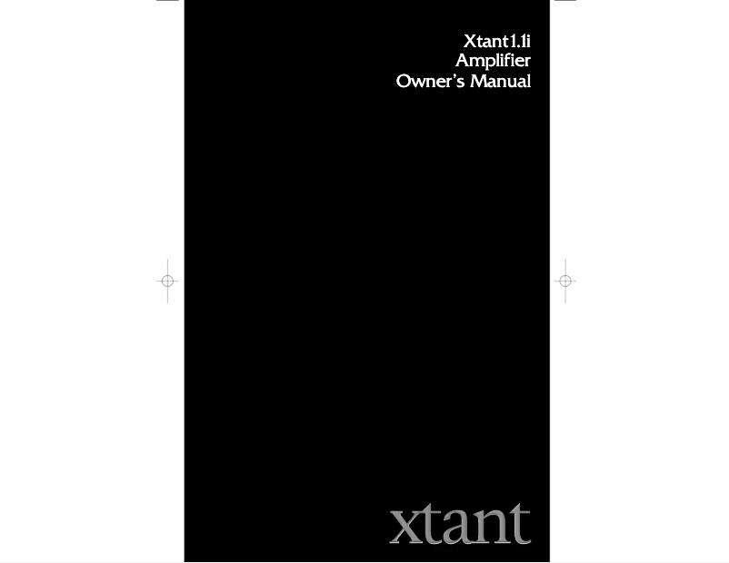 Page 1 de la notice Manuel utilisateur Xtant 1.1i