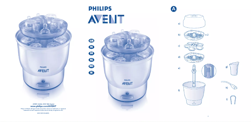 Image de la première page du manuel de l'appareil Avent SCF271