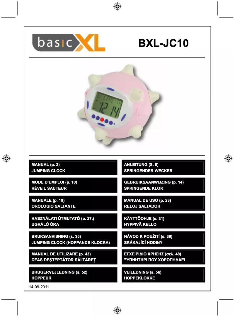 Image de la première page du manuel de l'appareil BXL-JC10