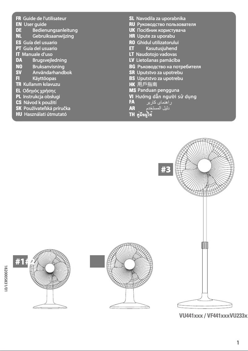 Page 1 de la notice Manuel utilisateur Rowenta Essential Plus VU2330