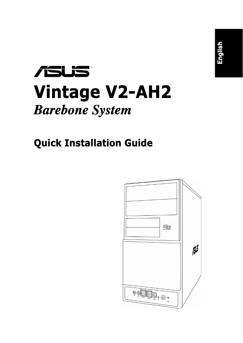 Page 1 de la notice Guide d'installation Asus V2-AH2