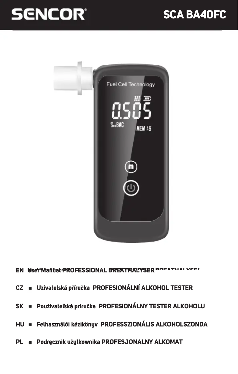 Page 1 de la notice Manuel utilisateur Sencor SCA BA40FC