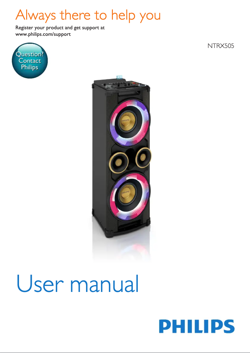 Page n°1 - Manuel utilisateur Philips NTRX505X