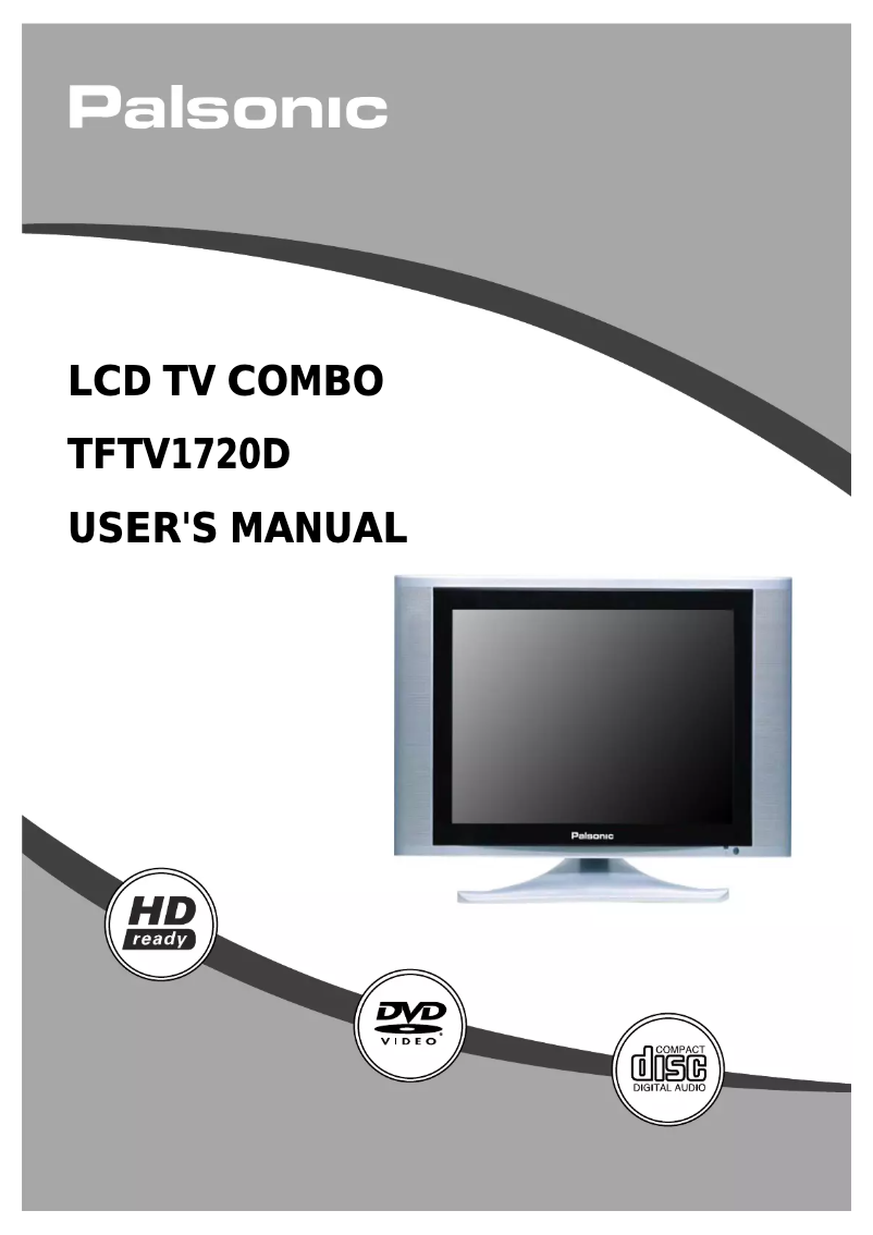 Page n°1 - Manuel utilisateur Palsonic TFTV1720D