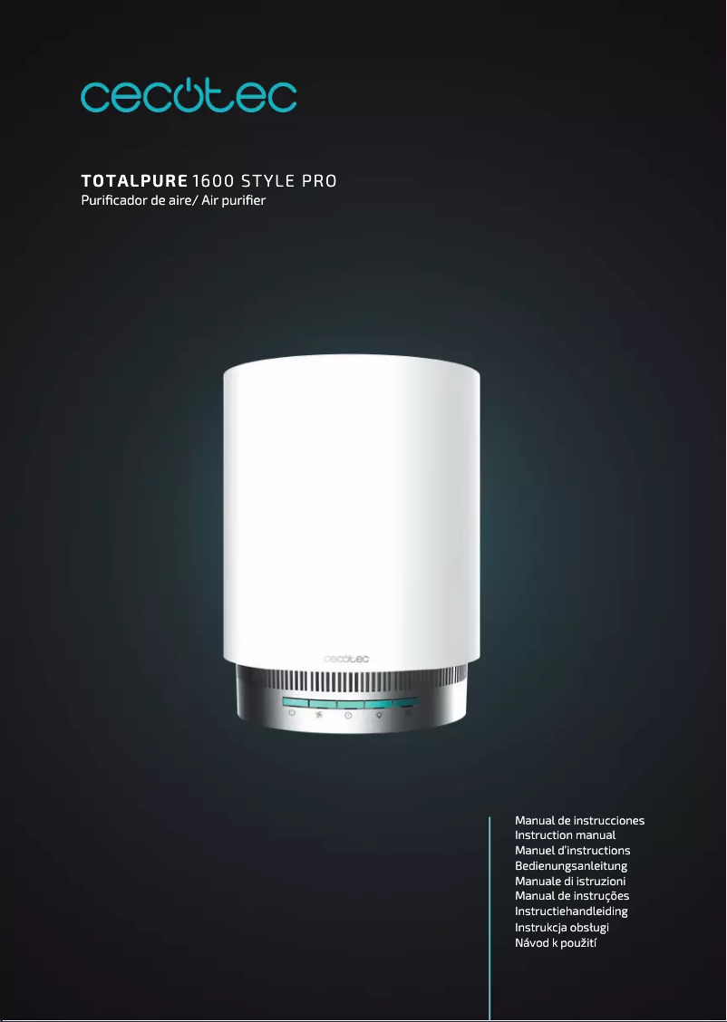 Page n°1 - Manuel utilisateur Cecotec TotalPure 1600 Style