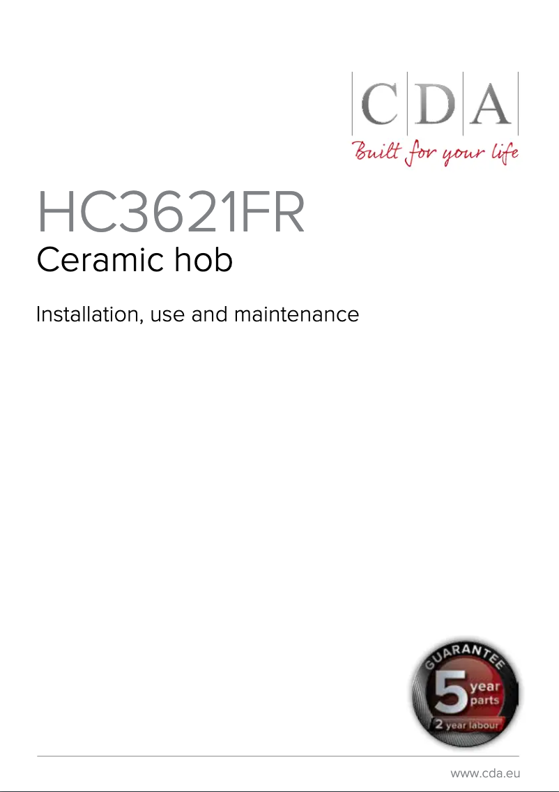 Page n°1 - Manuel utilisateur CDA HC3621FR