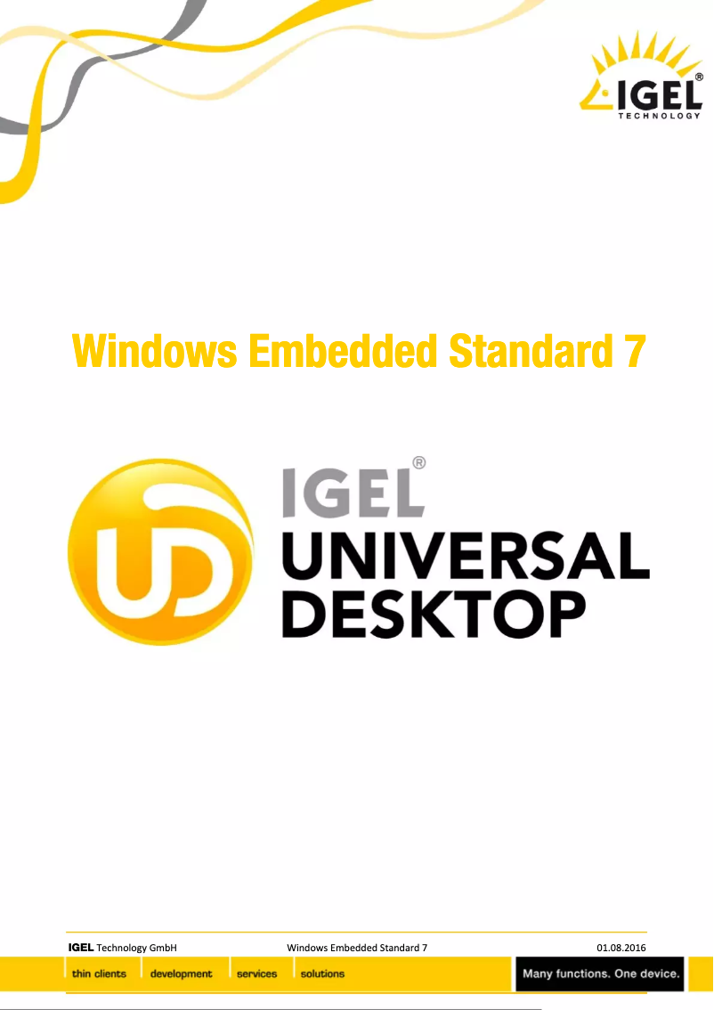 Page 1 de la notice Manuel utilisateur IGEL UD6-W7+