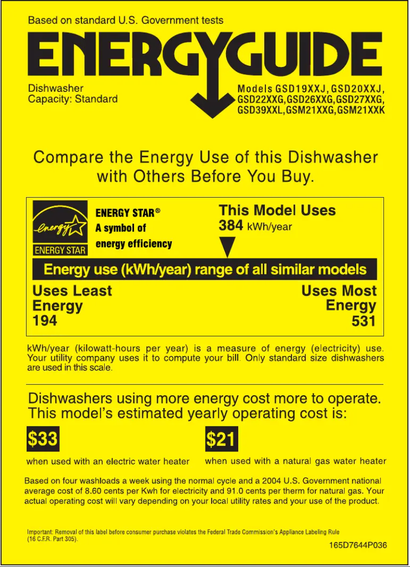 Image de la première page du manuel de l'appareil GSD2600GWW
