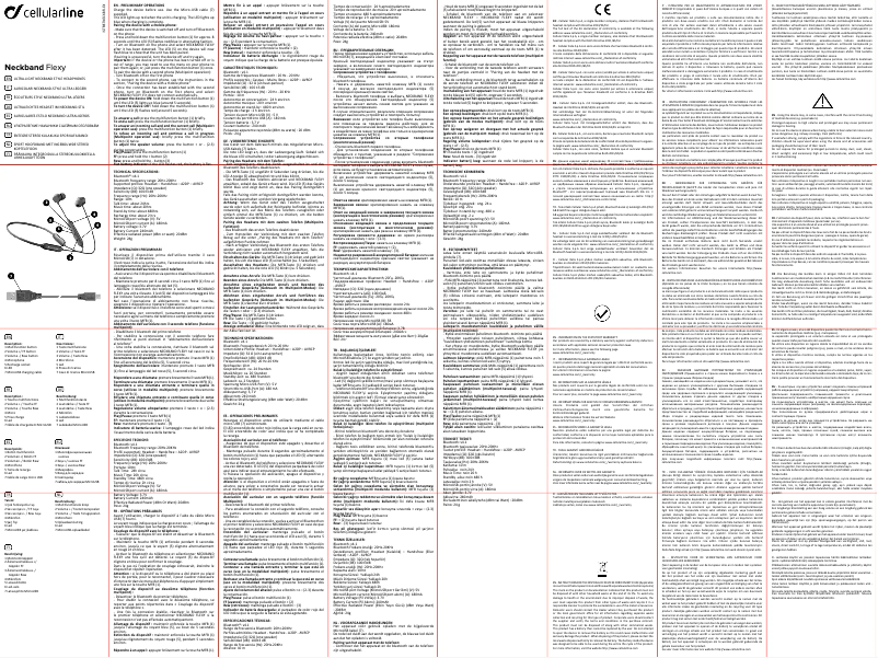 Page 1 de la notice Manuel utilisateur Cellular Line Neckband Flexy