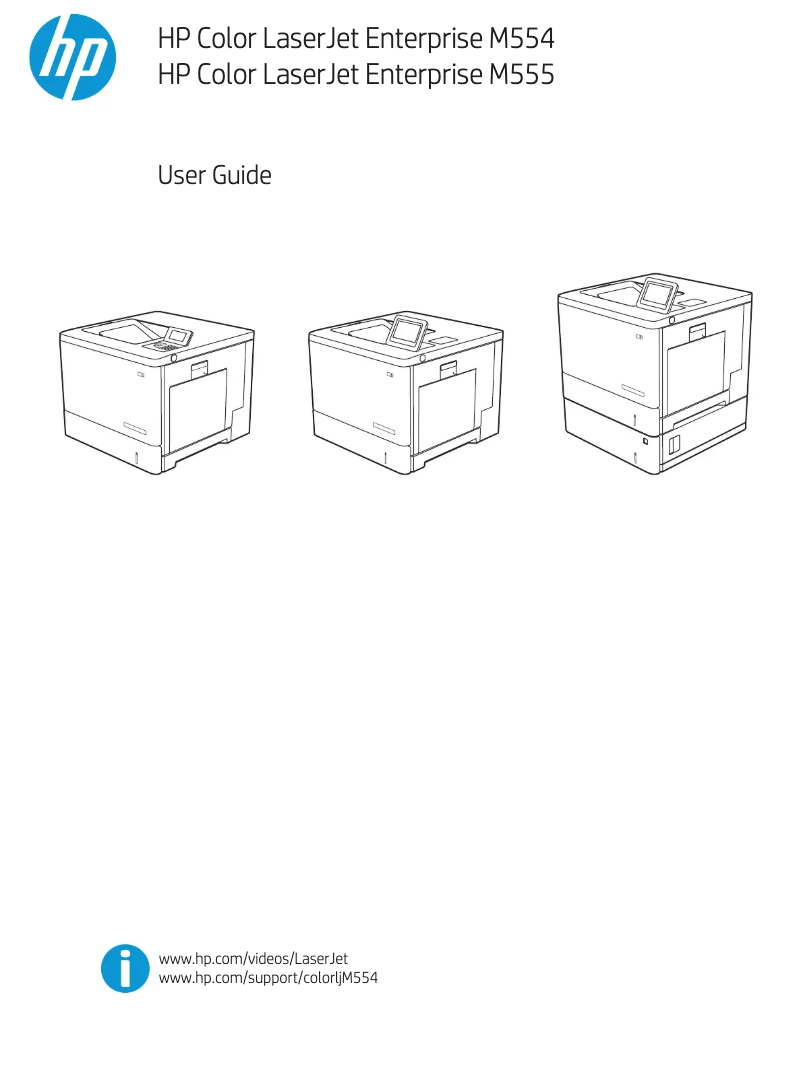 Página 1 del manual Manual de usuario HP Color LaserJet Enterprise M554dn
