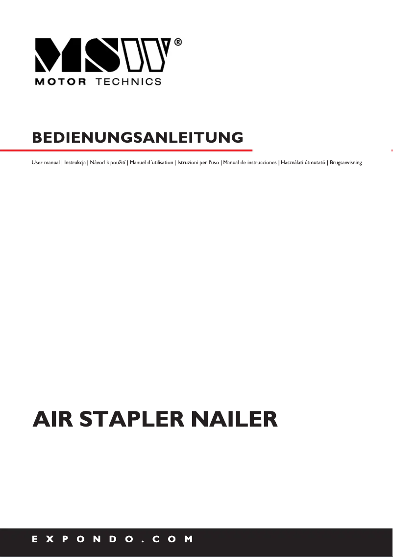 Image de la première page du manuel de l'appareil MSW-AIRS1290ASN