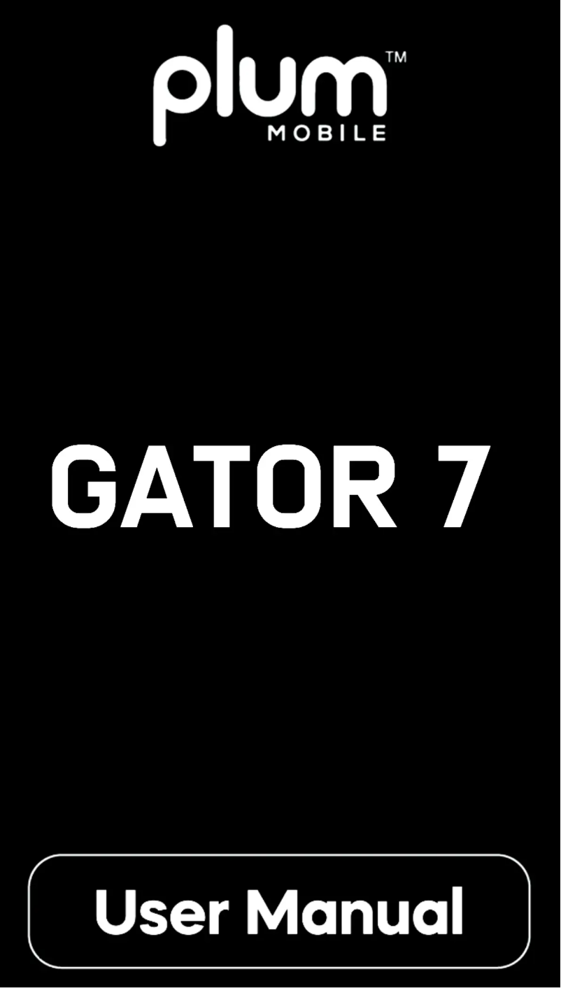 Page 1 de la notice Manuel utilisateur Plum Gator 7