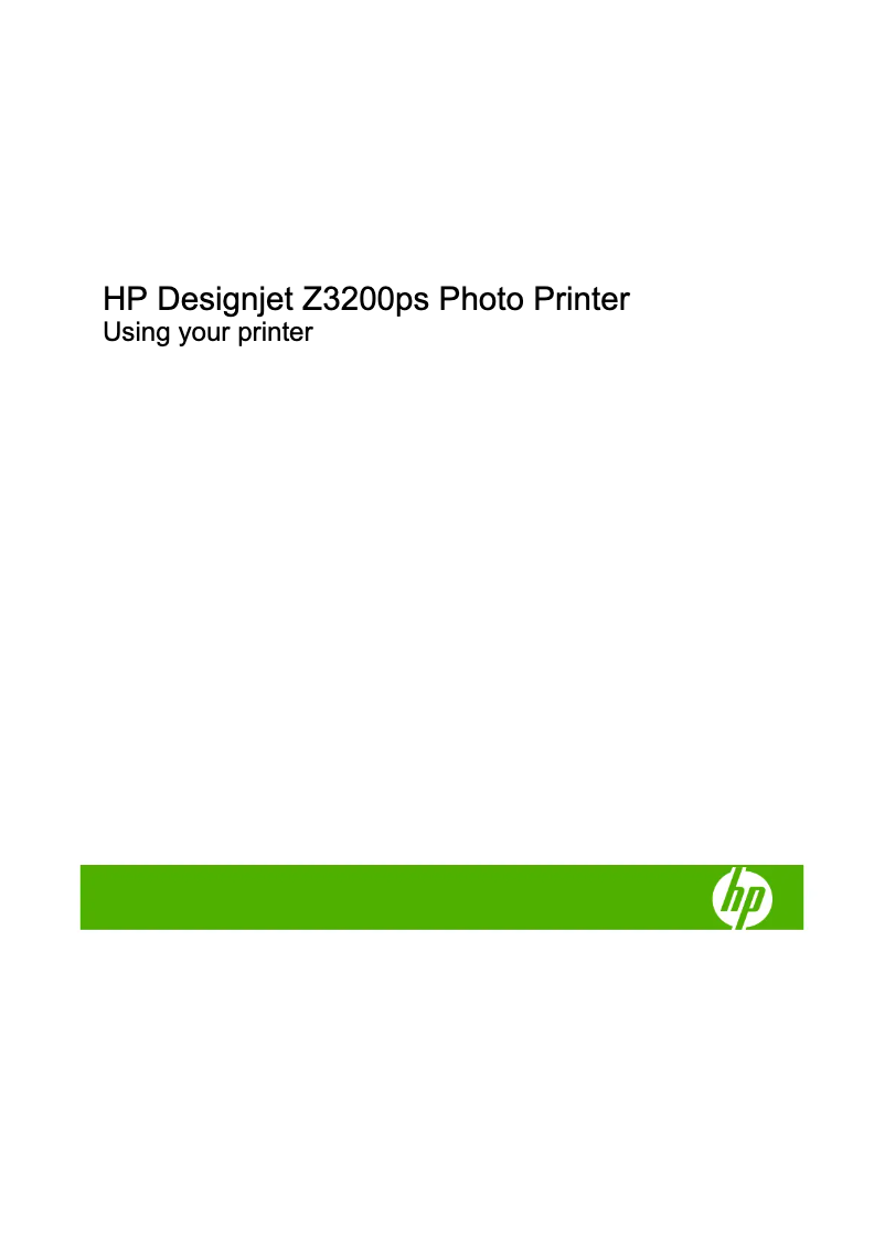 Page 1 de la notice Manuel utilisateur HP DesignJet Z3200PS