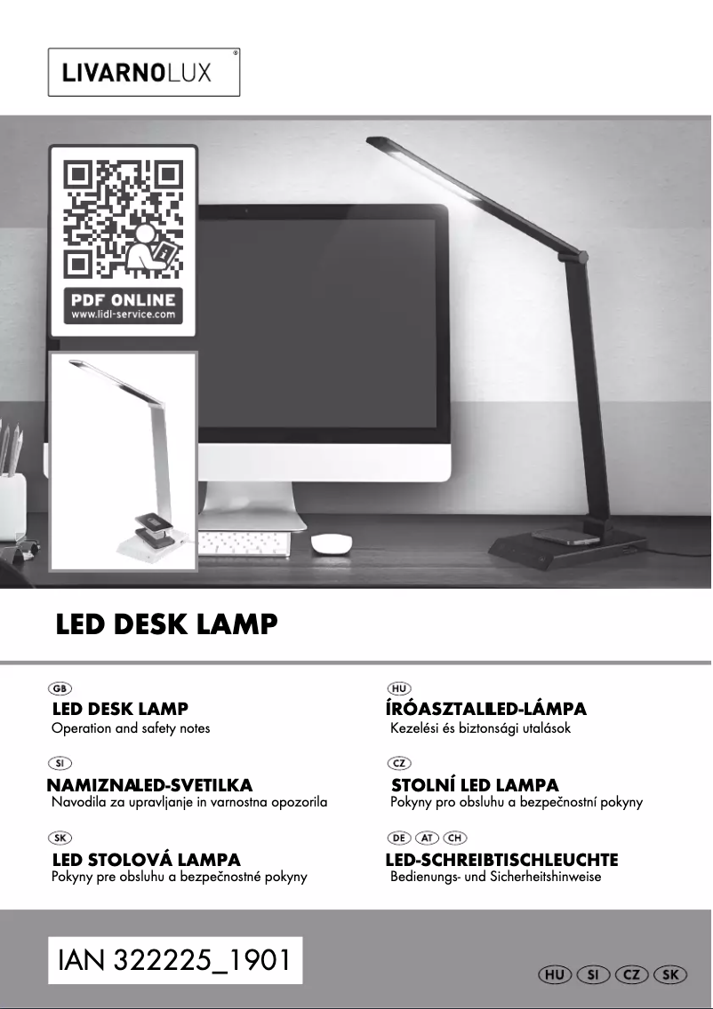Page 1 de la notice Manuel utilisateur Livarno Lux IAN 322225