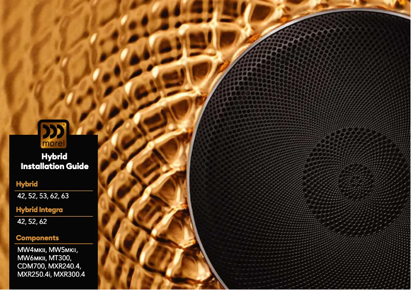 Page n°1 - Manuel utilisateur Morel Hybrid 52