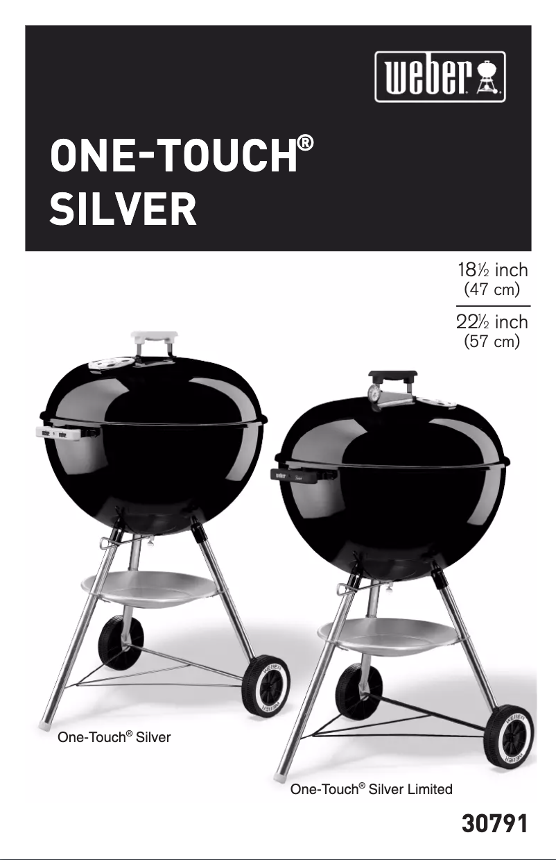 Page 1 de la notice Manuel utilisateur Weber One-Touch Silver