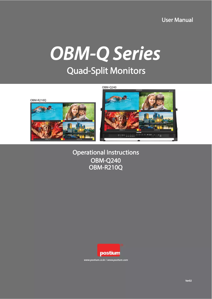 Page n°1 - Manuel utilisateur Postium OBM-Q240