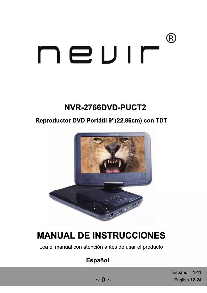 Page n°1 - Mode d'emploi Nevir NVR-2766DVD-PUCT2