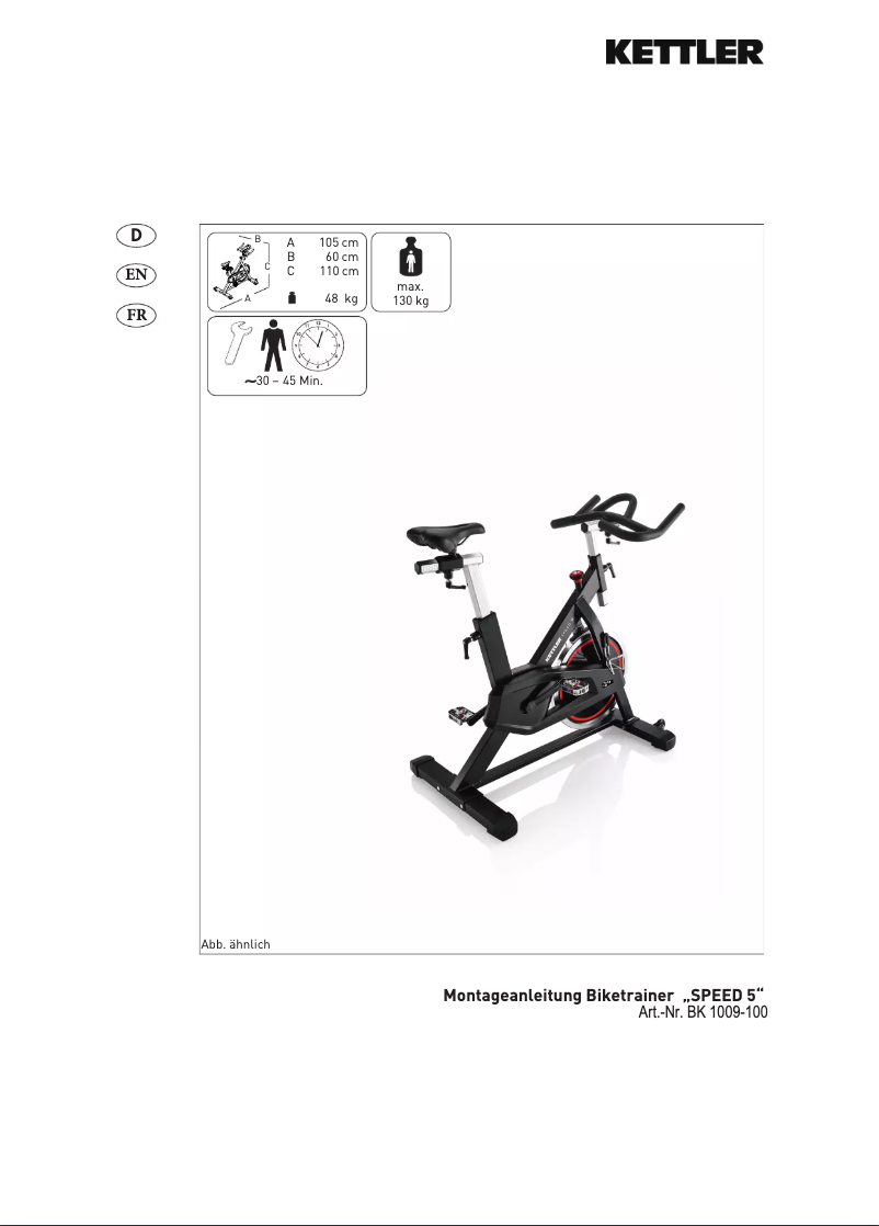 Page n°1 - Manuel utilisateur Kettler Speed 5