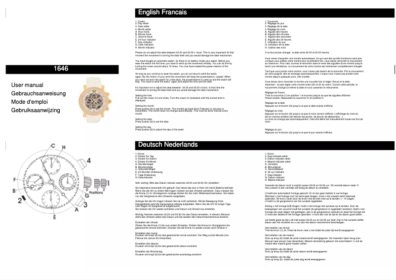 Page 1 de la notice Manuel utilisateur Davis 1646