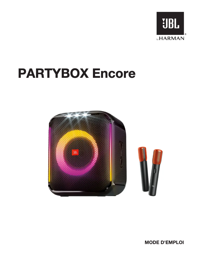 Image de la première page du manuel de l'appareil PartyBox Encore