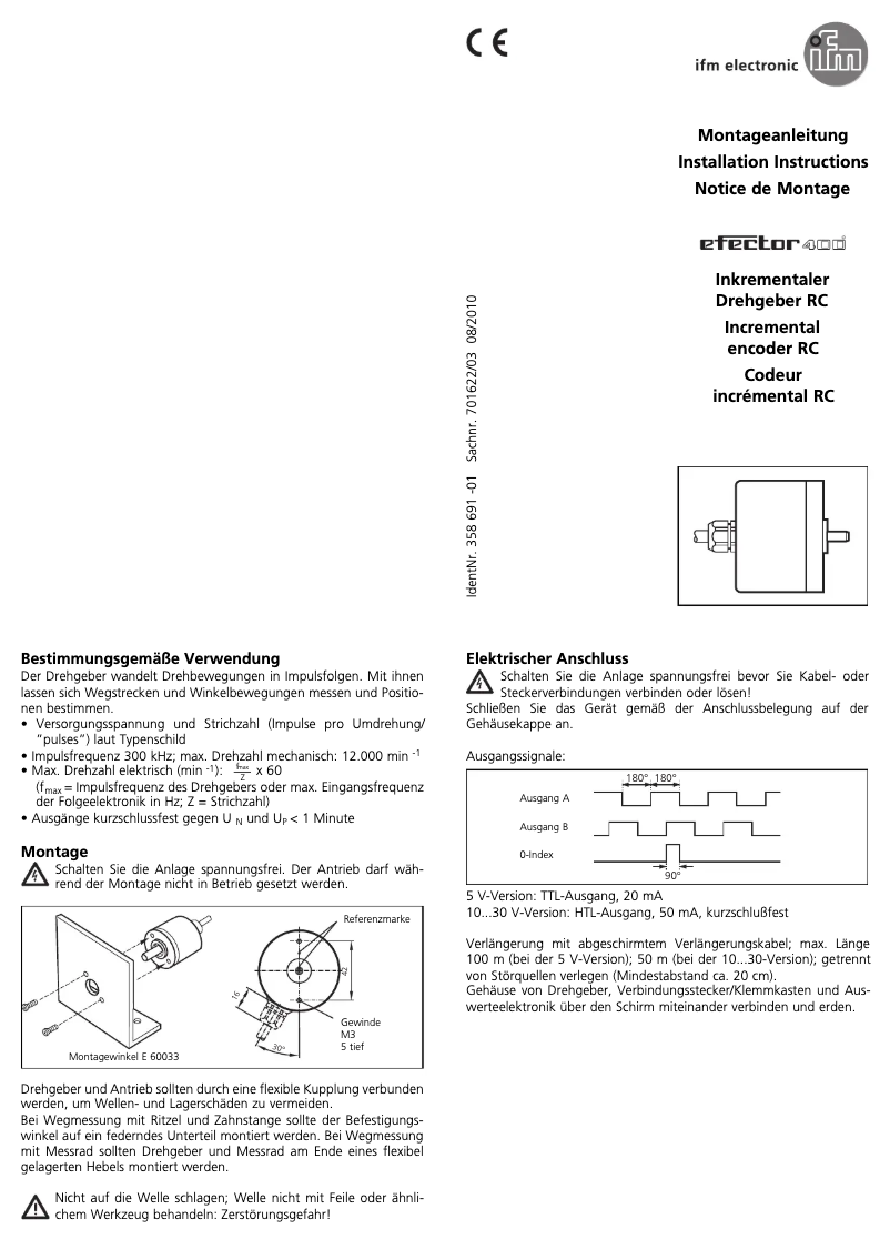 Page n°1 - Manuel utilisateur IFM RC1017