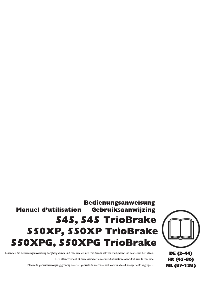 Image de la première page du manuel de l'appareil 550 XP