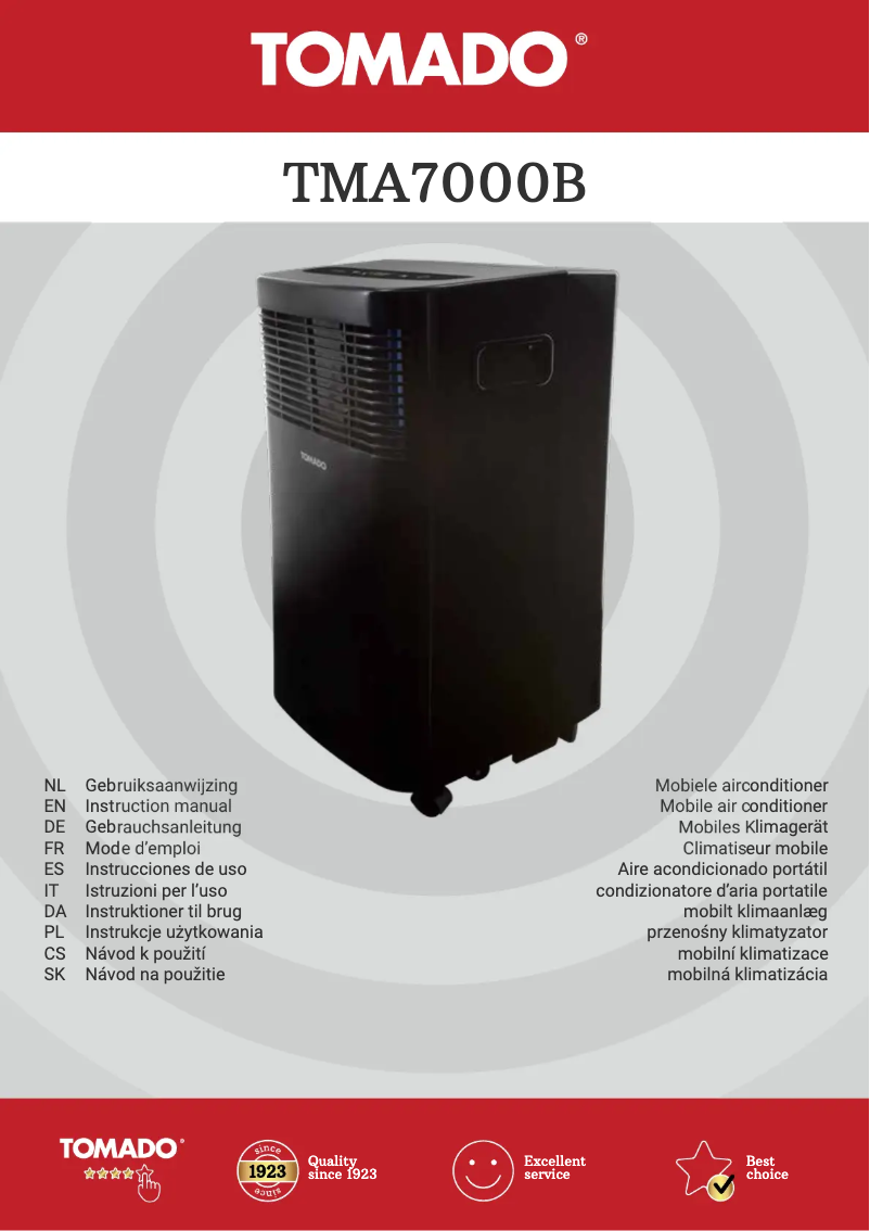 Image de la première page du manuel de l'appareil TMA7000B