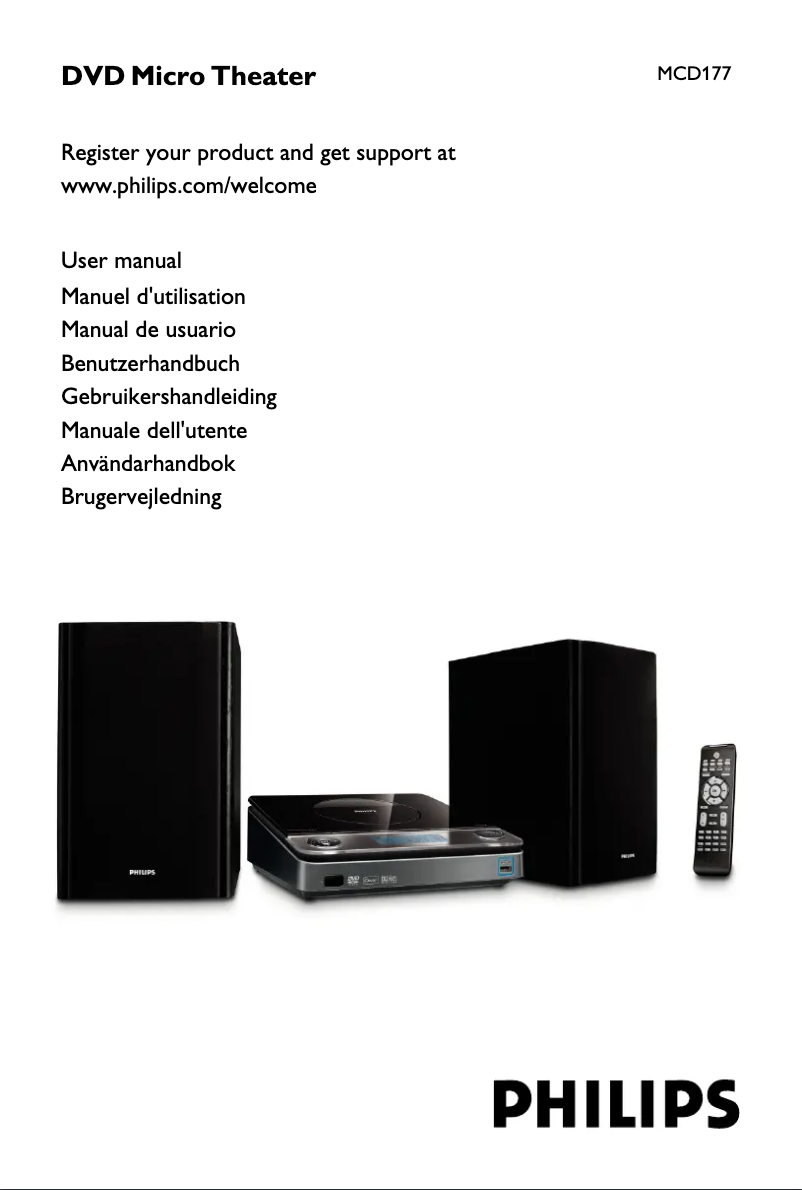 Page n°1 - Manuel utilisateur Philips MCD177