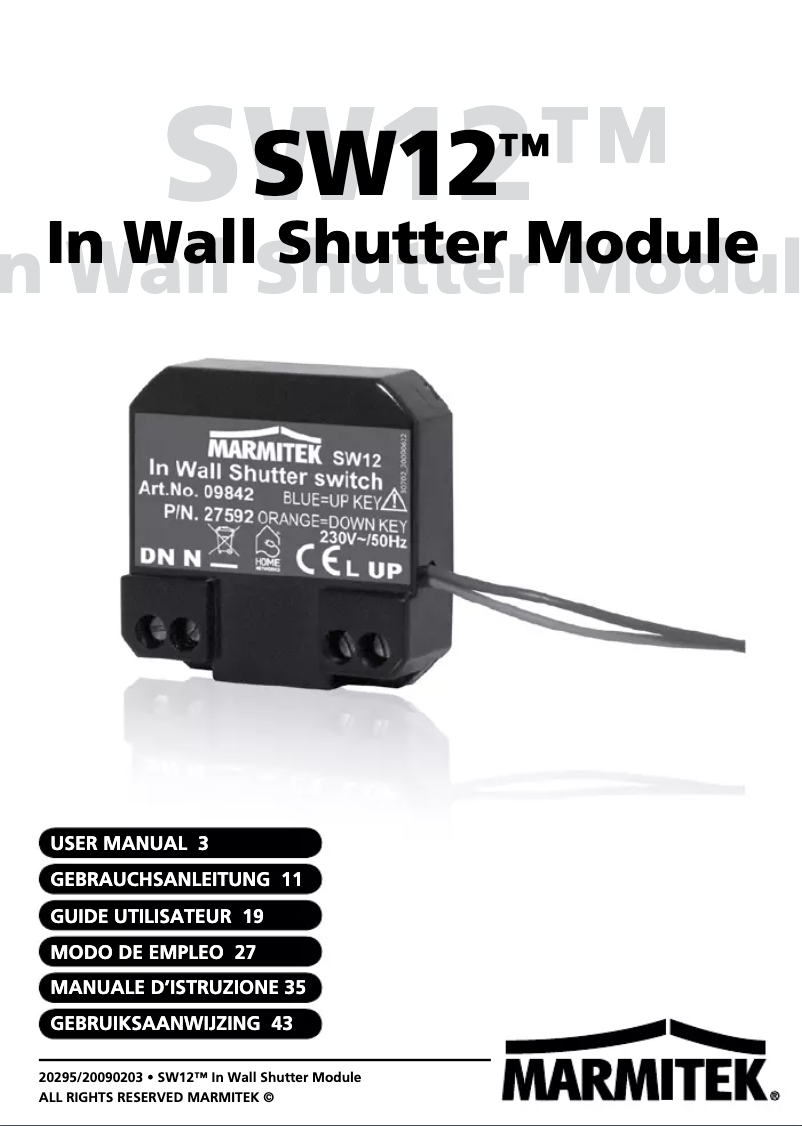 Page 1 de la notice Manuel utilisateur Marmitek SW12