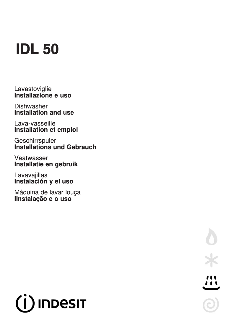 Page n°1 - Manuel utilisateur Indesit IDL50